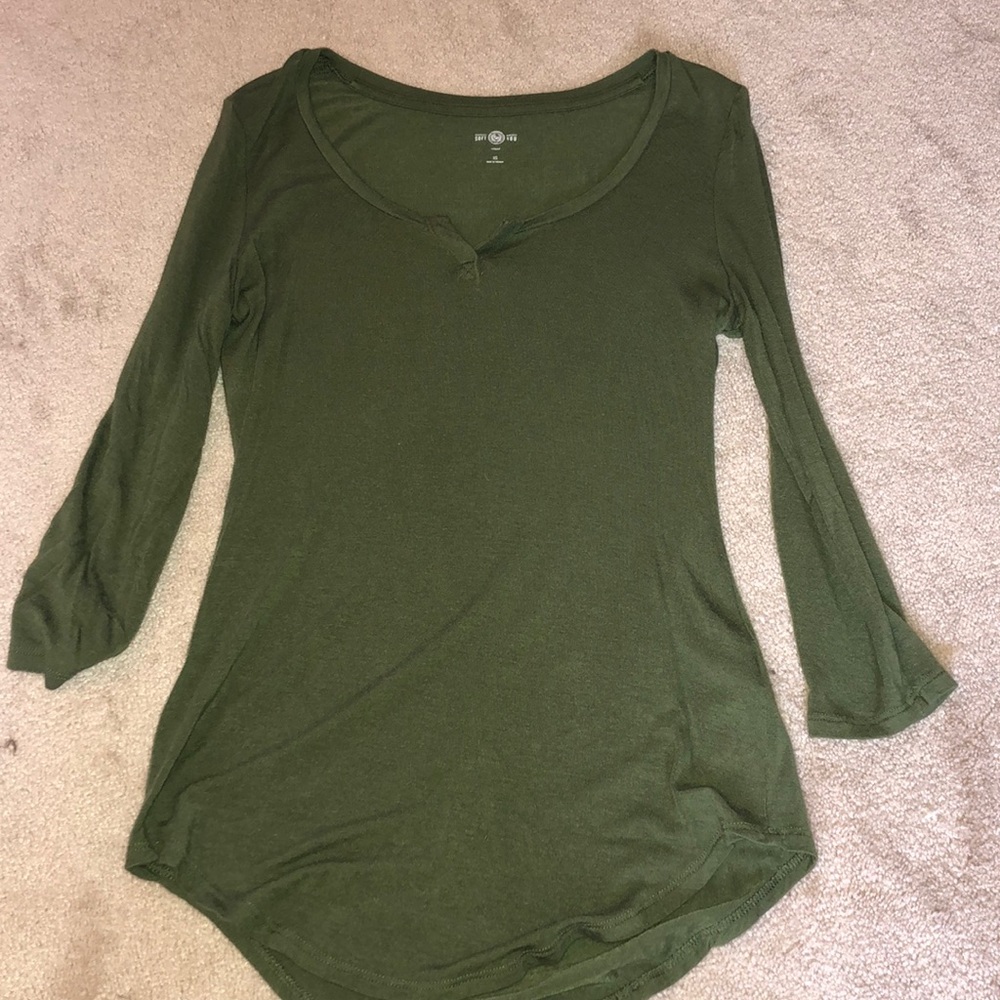 Olive green simple tee